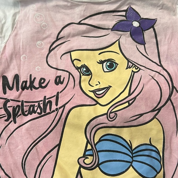 Disney Princess Ariel short and T-shirt set size 5 great condition - Picture 9 of 9